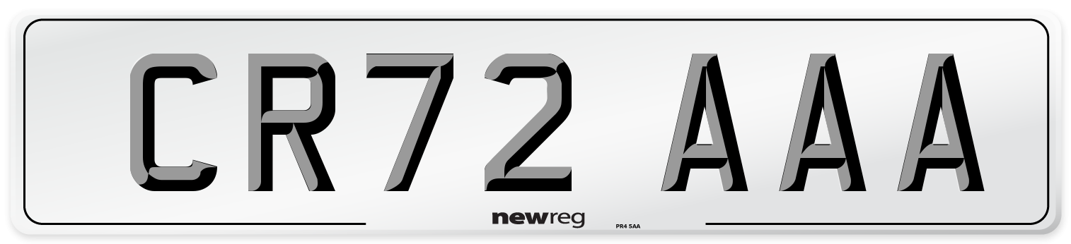 CR72 AAA Number Plate from New Reg